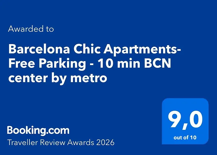 Chic Apartments- Free Parking - 10 Min Bcn Center By Metro Barcelona
